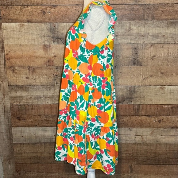 J.Crew Linen Blend Colorful Citrus Floral Print Dress size 4 - Picture 3 of 12